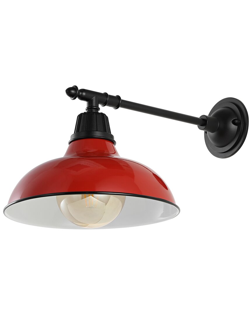 Jonathan Y Wallace Farmhouse Industrial Indoor/outdoor Sconce In Red