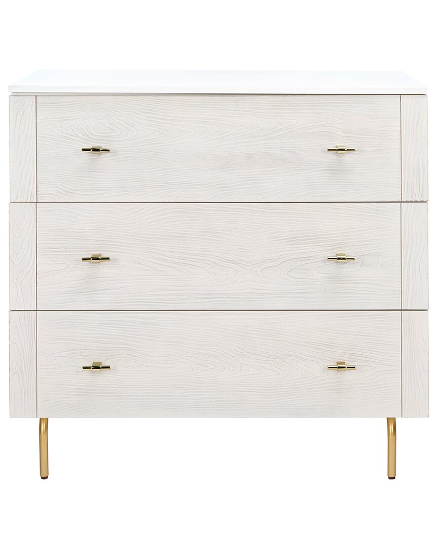 Safavieh Genevieve Cream 3-drawer Dresser In White