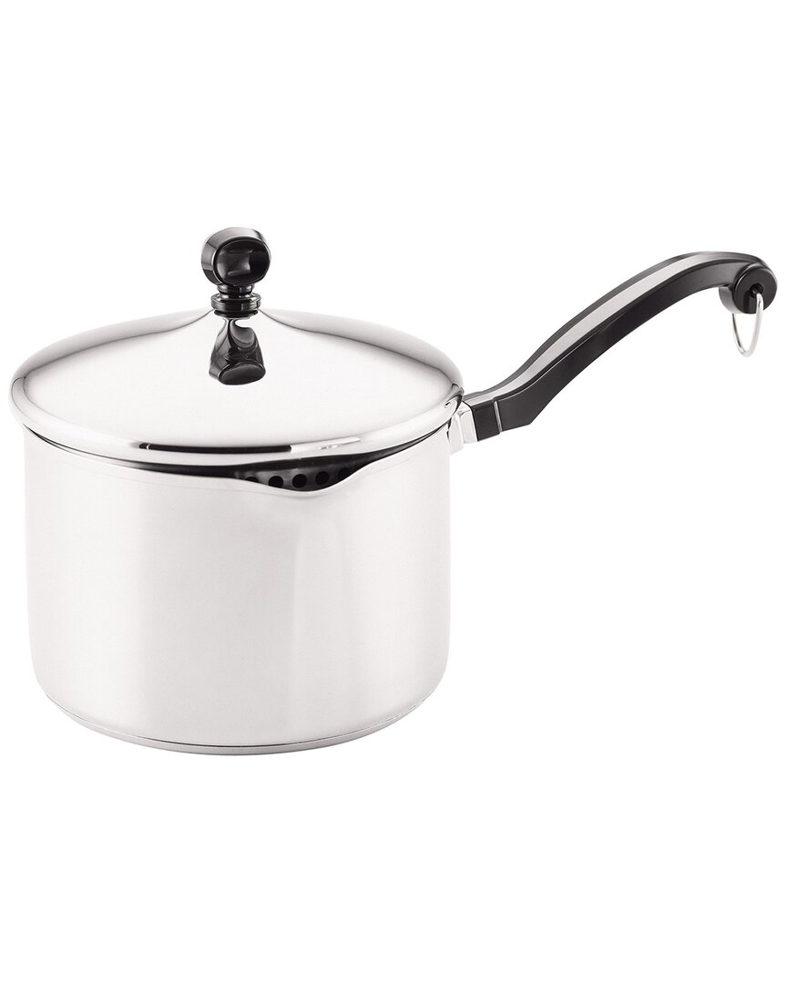 Farberware Classic Stainless Steel 3qt Covered Stock Pot In Silver