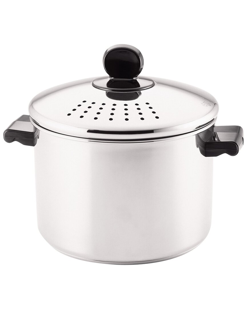 Farberware Classic Stainless Steel 8qt Covered Stock Pot In Silver