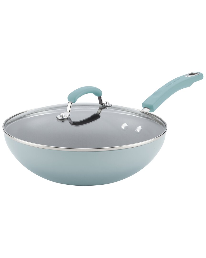 Rachael Ray Classic Brights Aluminum Nonstick 11in Wok In Blue