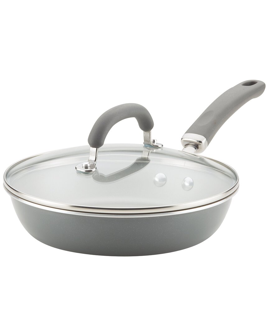 Rachael Ray Create Delicious Enameled Aluminum 9.5in Skillet In Gray