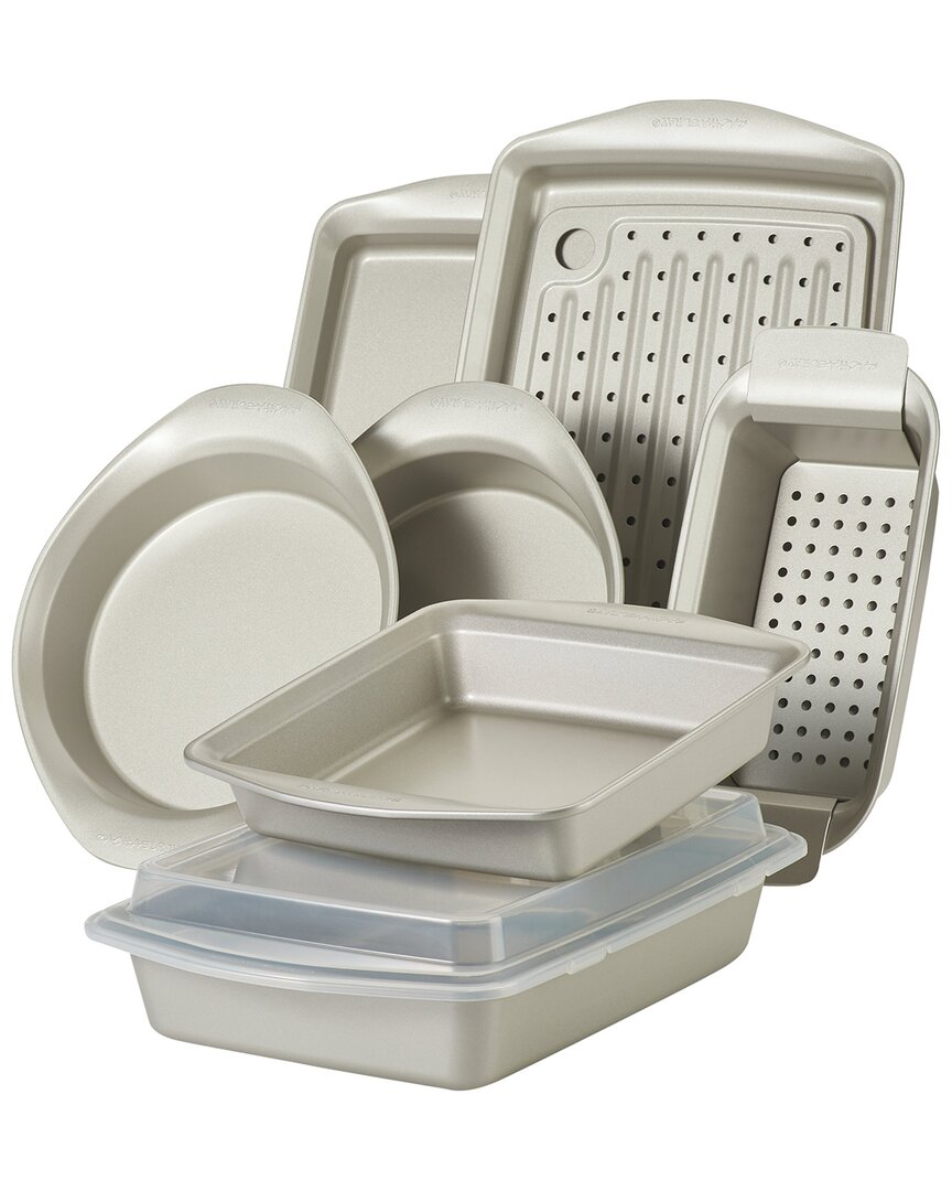 Rachael Ray Nonstick Bakeware Set 10pc Set In Silver