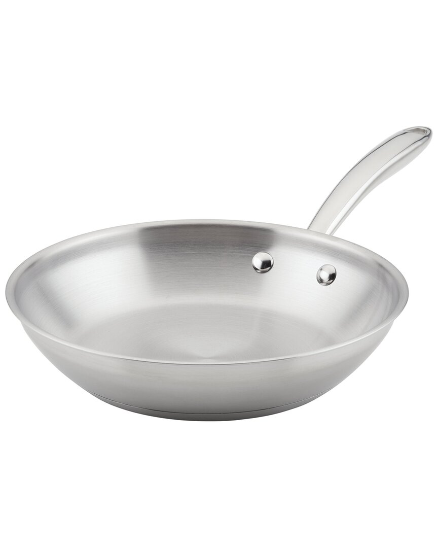 Rachael Ray Stainless Steel Professional 10in Open Skillet In Silver