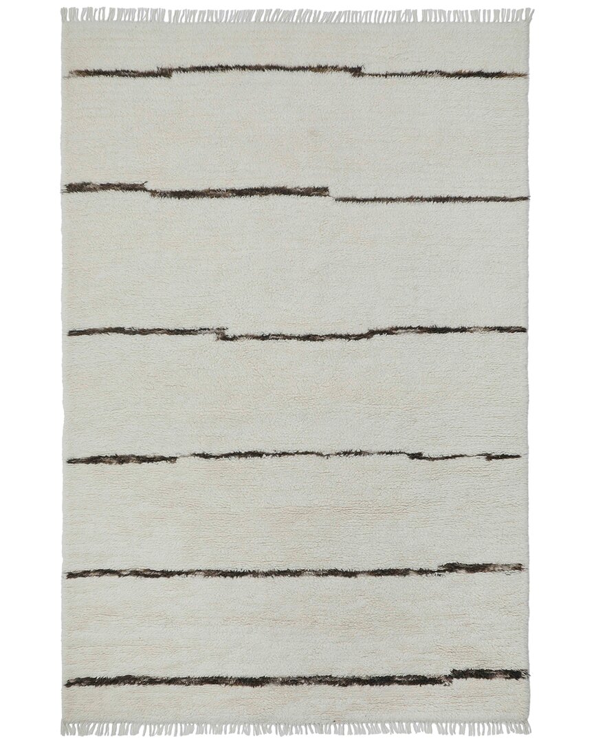 Obeetee Table Tufted Turin Wool Rug In White