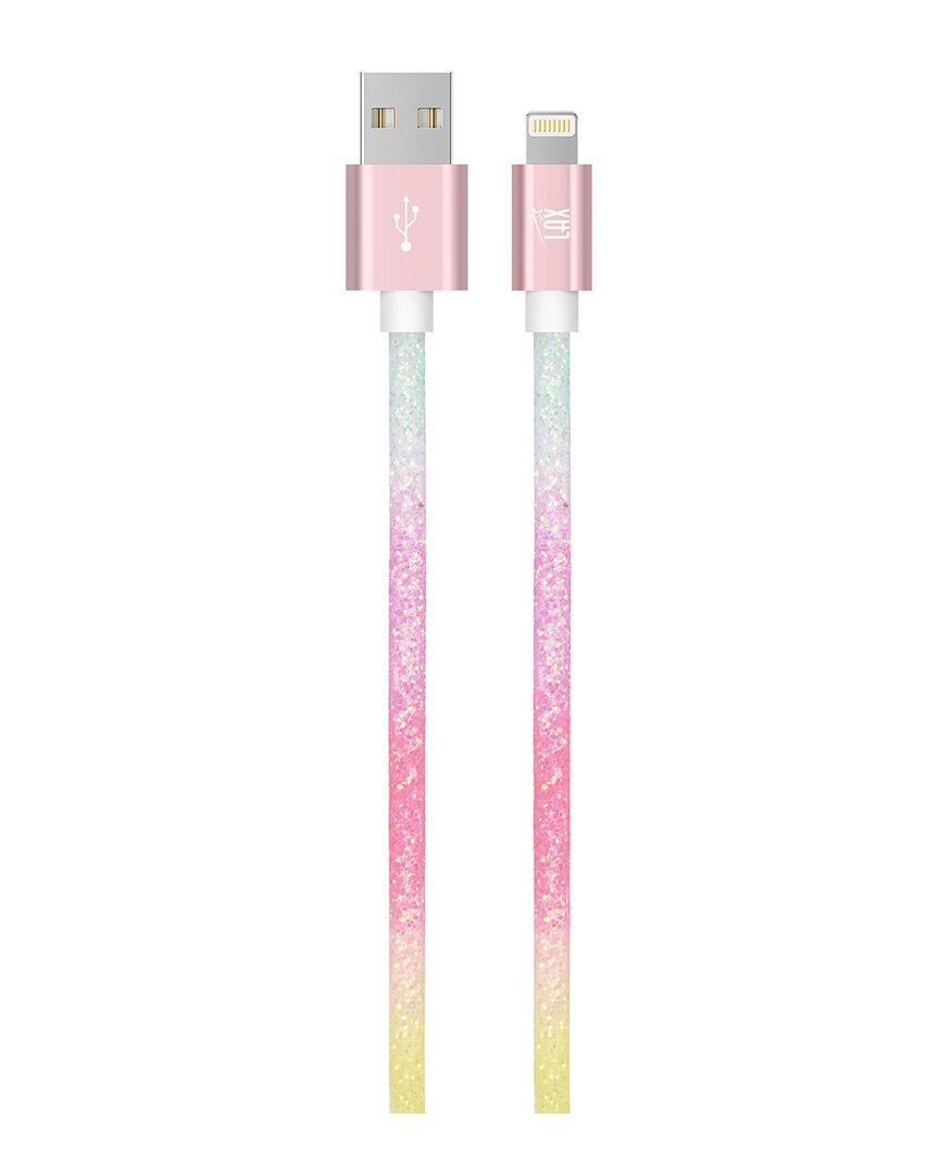 Lax Gadgets Apple Mfi Certified 6ft Glitter Lightning Cable In Pink