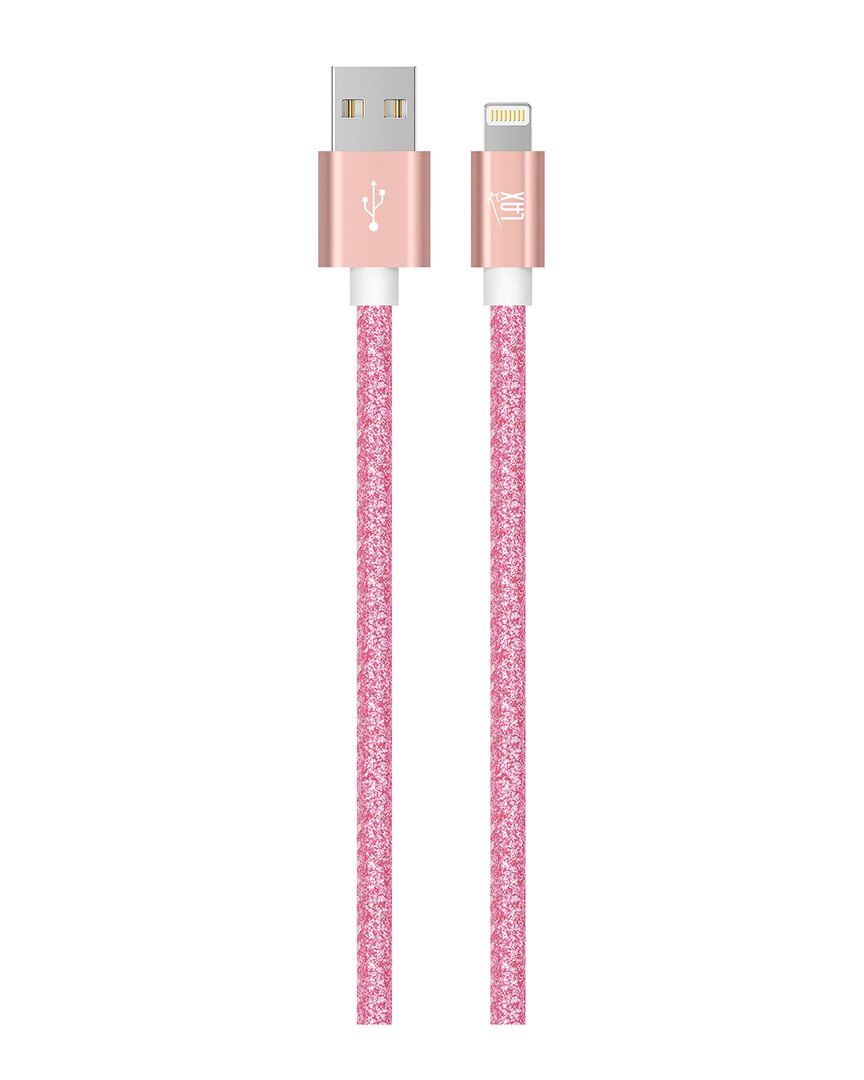 Lax Gadgets Apple Mfi Certified 6ft Glitter Lightning Cable In Pink