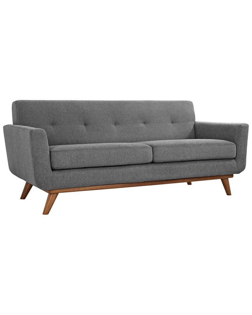 Modway Engage Upholstered Fabric Loveseat In Grey