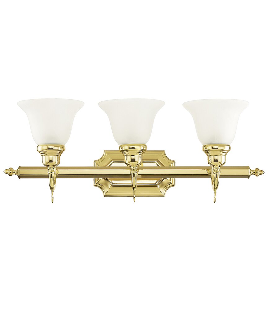 Livex Lighting French Regency 3-light Polished Brass Bath-light