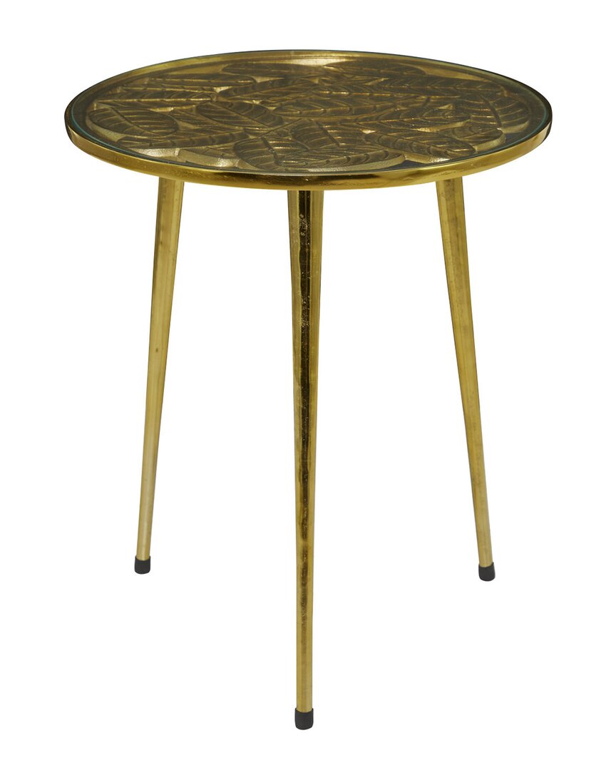 Peyton Lane Gold Contemporary Aluminum Accent Table