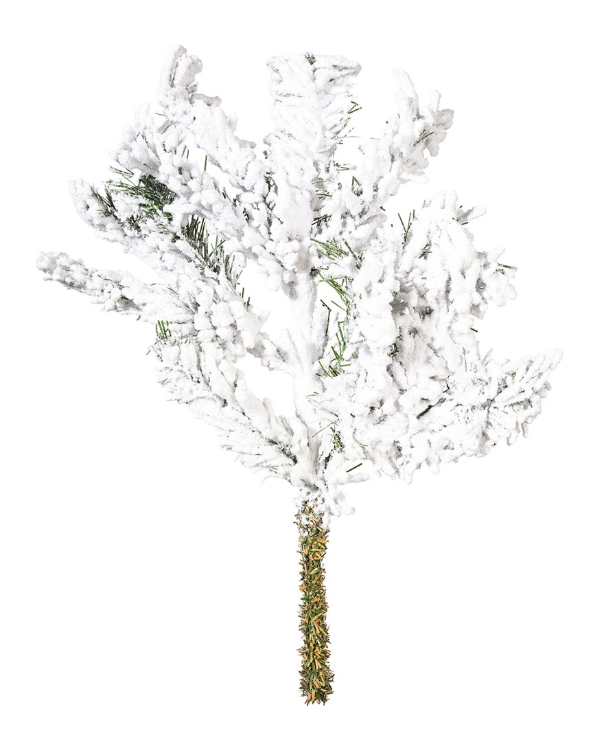 Vickerman 4pc Set 18in Flocked Alaskan Pine Artificial Christmas Spray In White