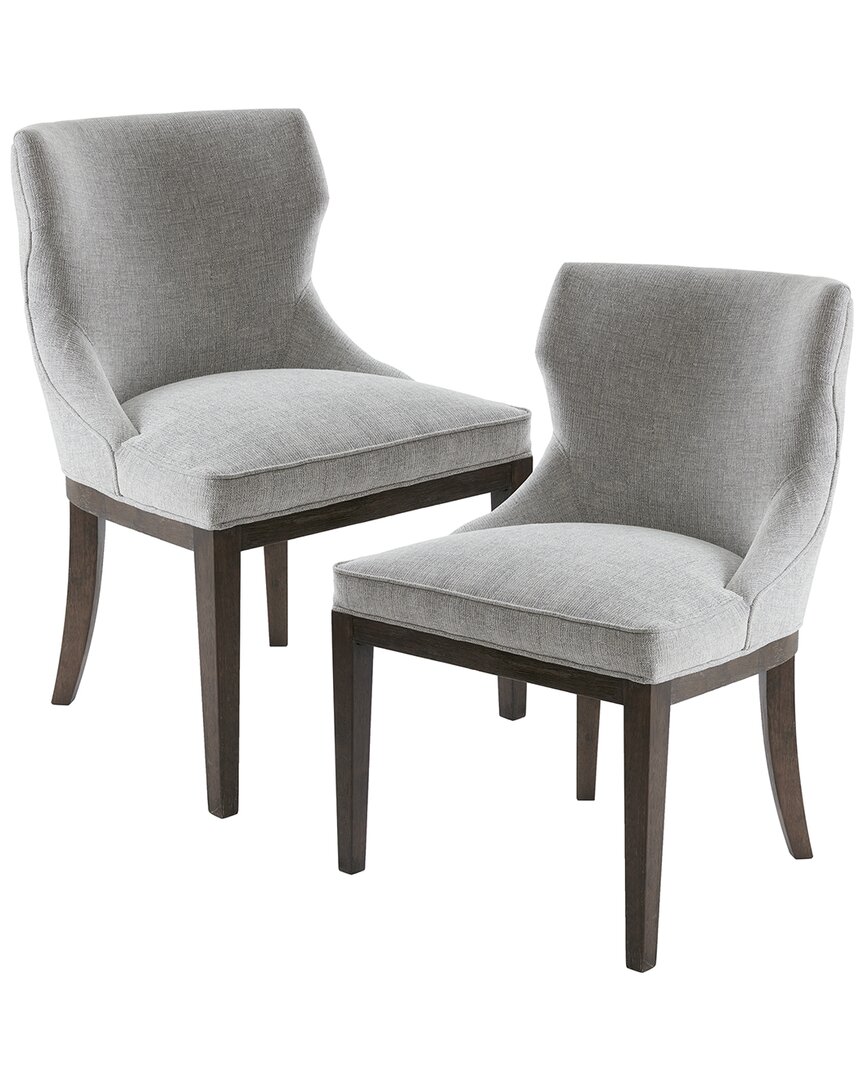Shop Madison Park Signature Set Of 2 Hutton Dining Side Chairs In Grey