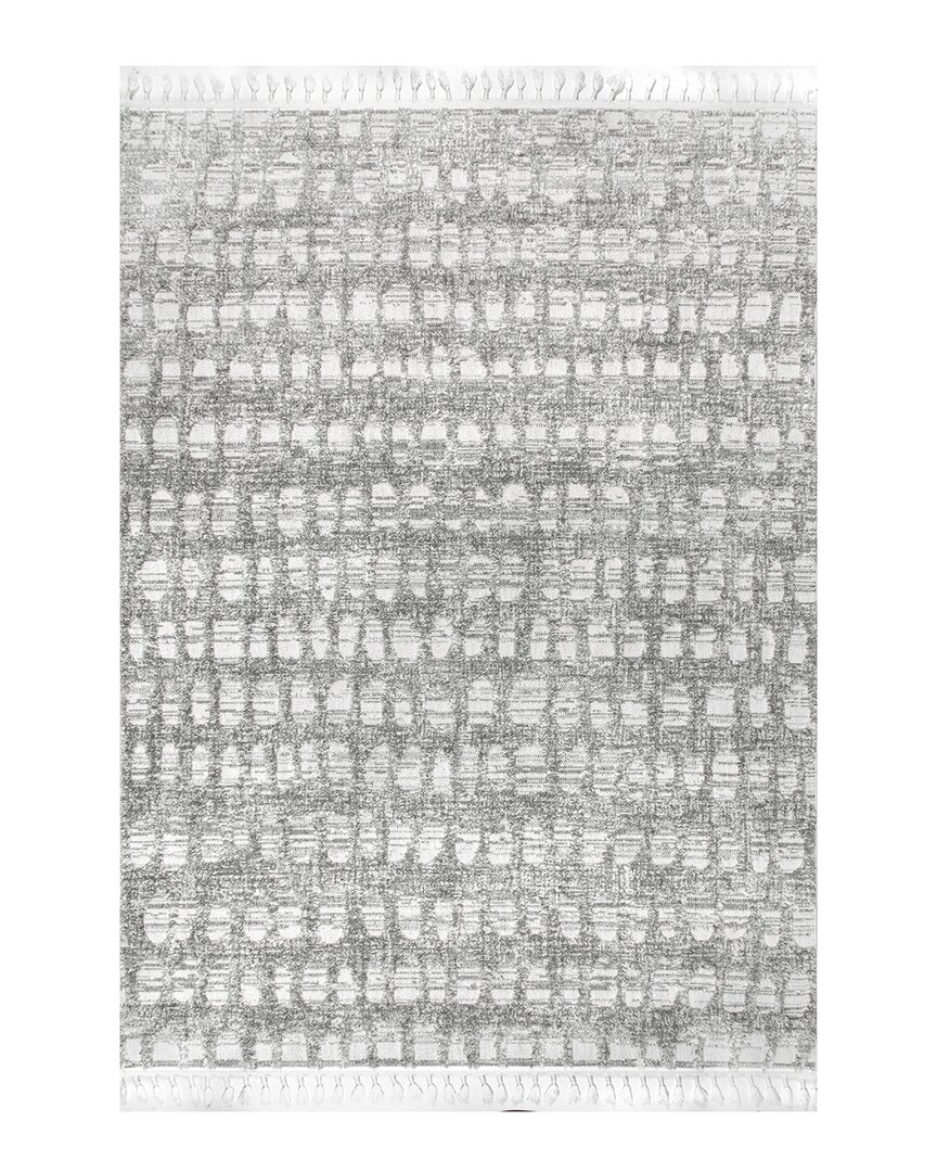Nuloom Jean Textured Ovals Tassel Rug In Multi