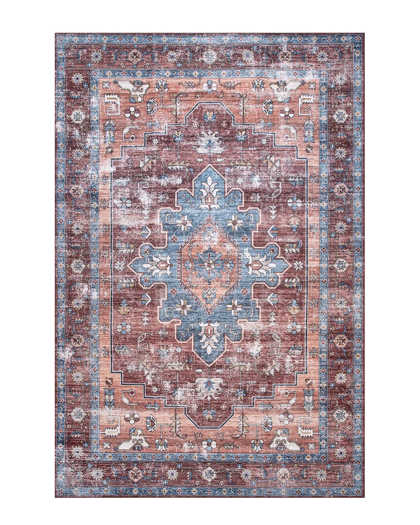 Nuloom Zena Medallion Washable Rug In Rust