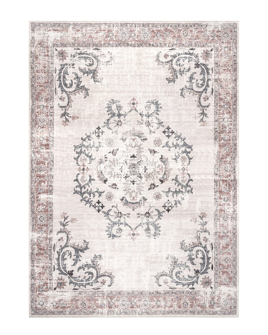 Nuloom Layna Distressed Washable Rug In Grey