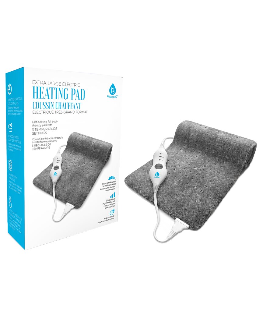 Pursonic Electric Heating Pad In Grey