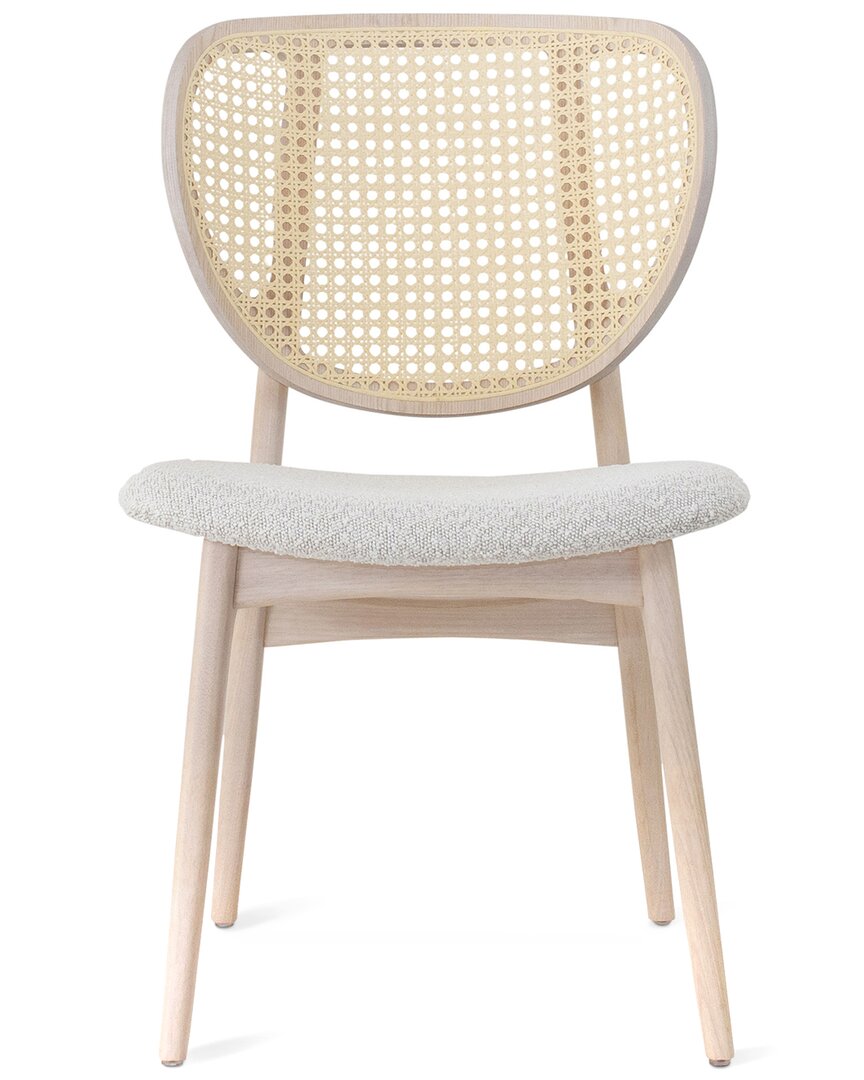 Urbia Modern Brazilian Joelma Cane Side Chair Bouclž Crafted Glaze Seat