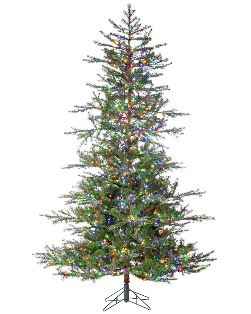 Sterling Tree Company 7.5ft High Pre-lit Natural Cut Portland Pine With Instant Glow Power Pole Feature In Green