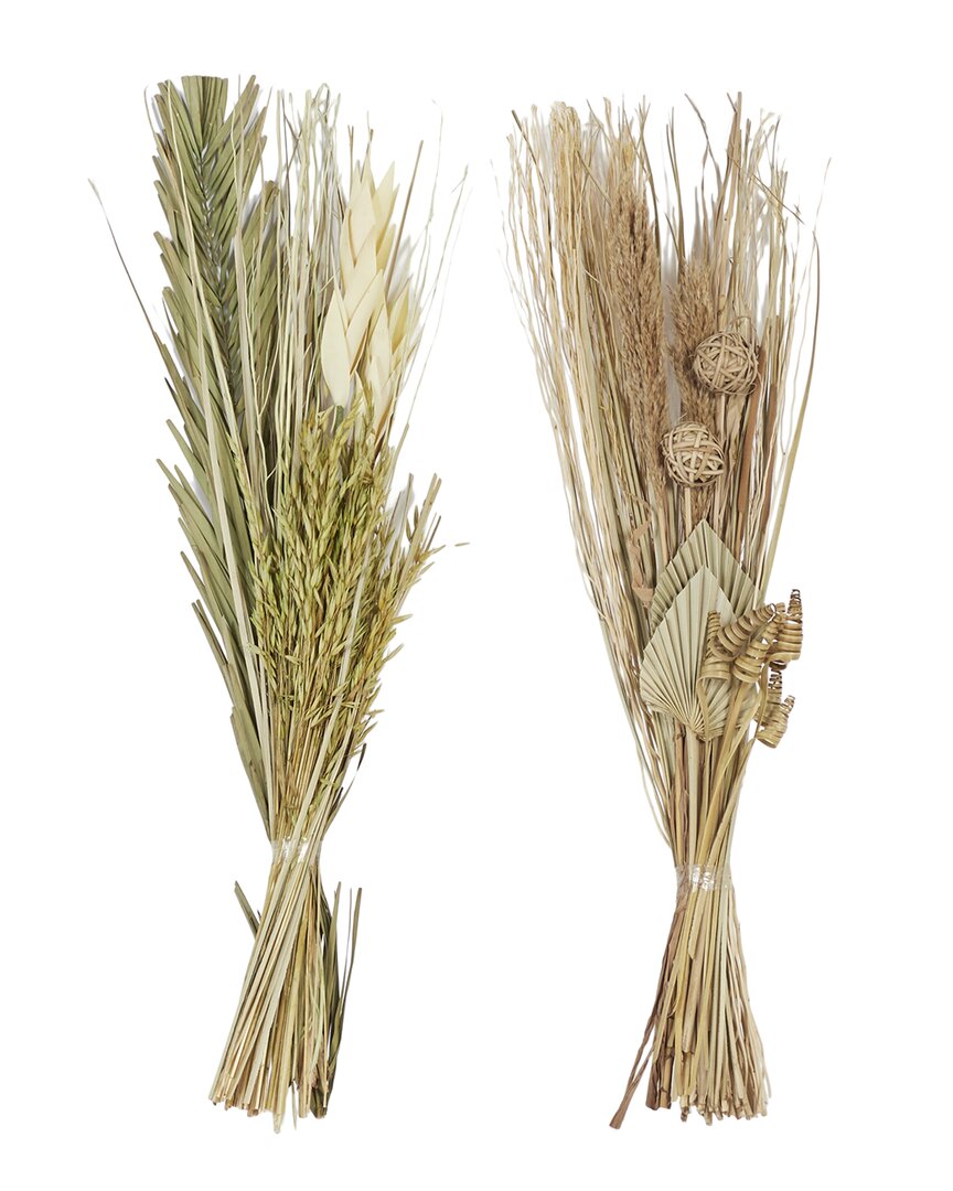 Peyton Lane Set Of 2 Pigeon Pea Brown Dried Plant Natural Foliage