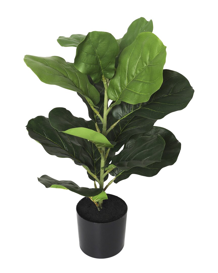 Peyton Lane Fiddle Leaf Green Faux Foliage Artificial Plant