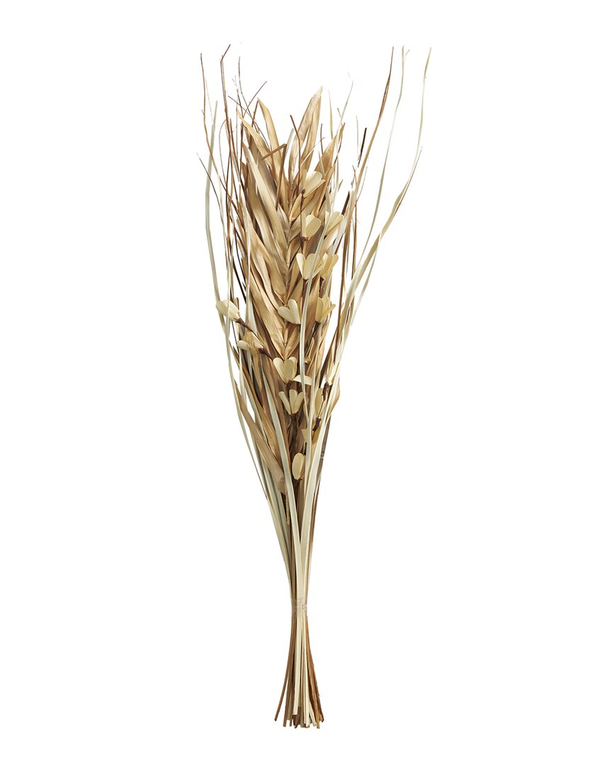 Peyton Lane Palm Leaf Light Brown Dried Plant Handmade Tall Floral Grass Bouquet Natural Foliage