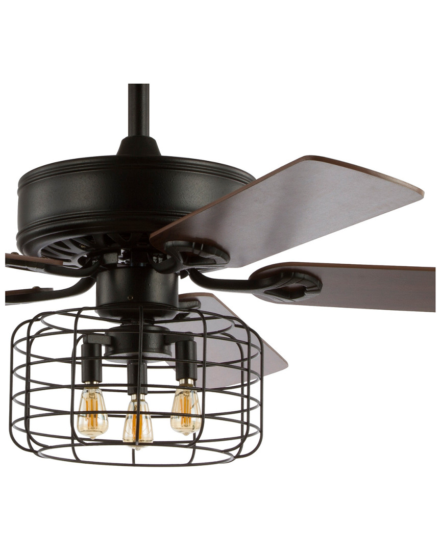 Jonathan Y Asher 52in 3-light Industrial Metal/wood Led Ceiling Fan With Remote