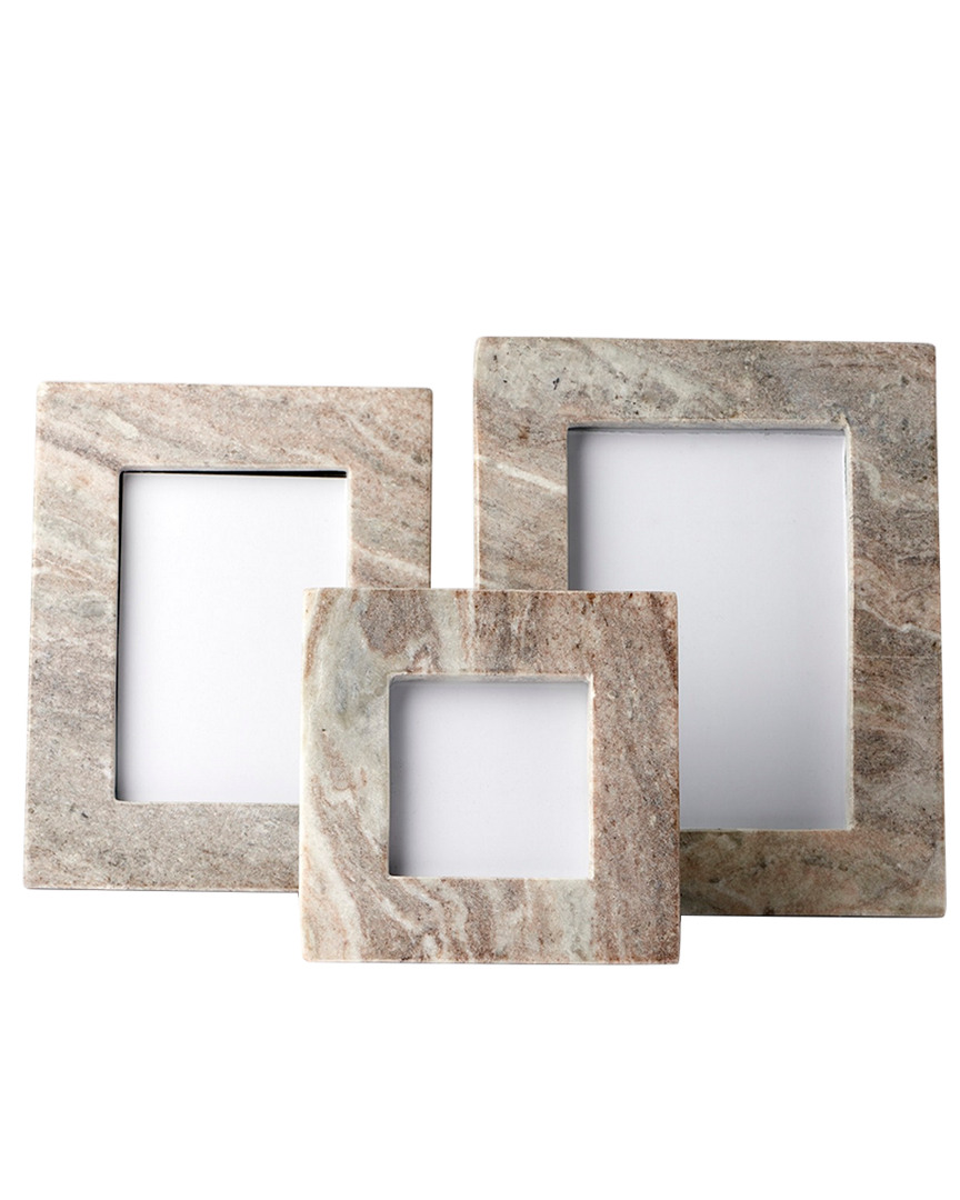 Bidkhome Brown Galaxy Marble Picture Frame