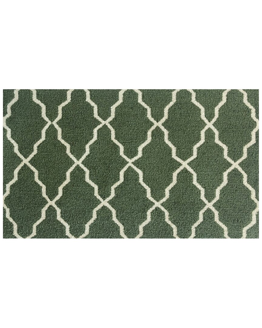 The Rug Market Lattice Indoor/outdoor Doormat In Green