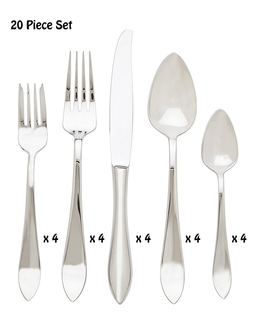 Shop Ricci Argentieri Contorno 18/10 Stainless Steel 20pc Flatware Set, Service For 4