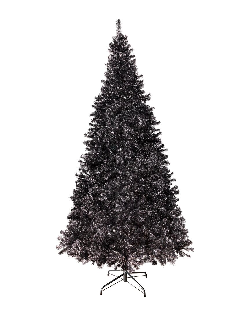 Northlight 9ft Artificial Tinsel Halloween Tree In Black