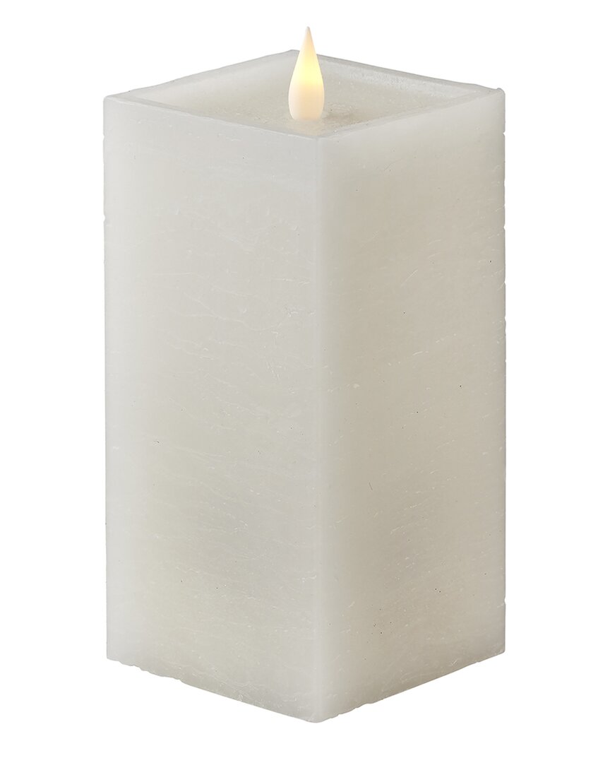 Seasonal Llc Classic Motion Flameless Square Candle In White