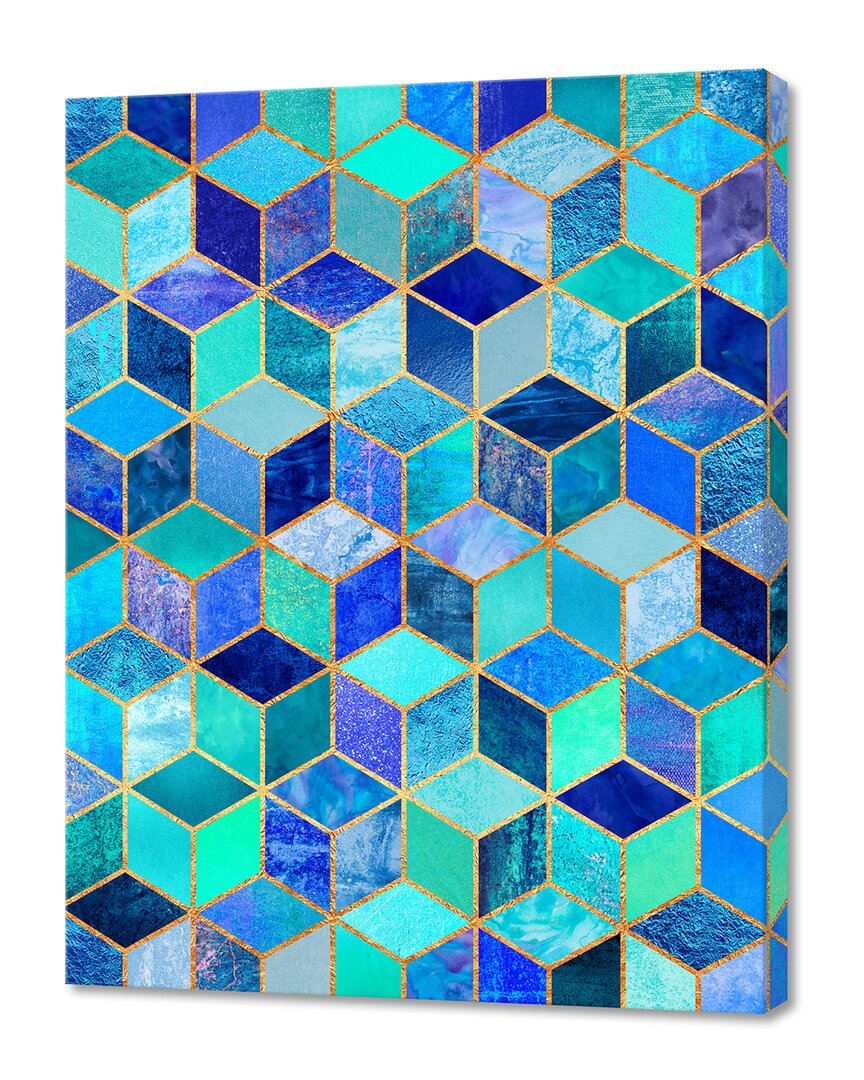 Curioos Blue Cubes By Elisabeth Fredriksson Wall Art