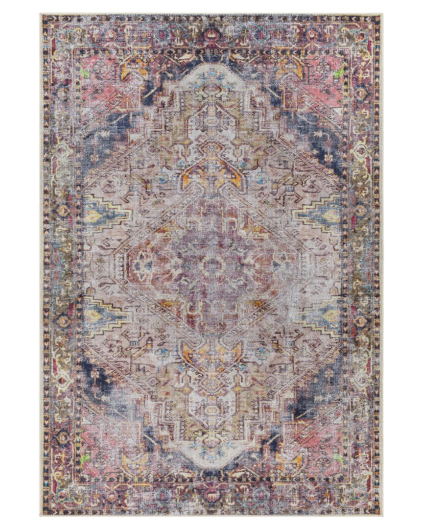 Surya Tahmis Traditional Machine-washable Rug In Mustard