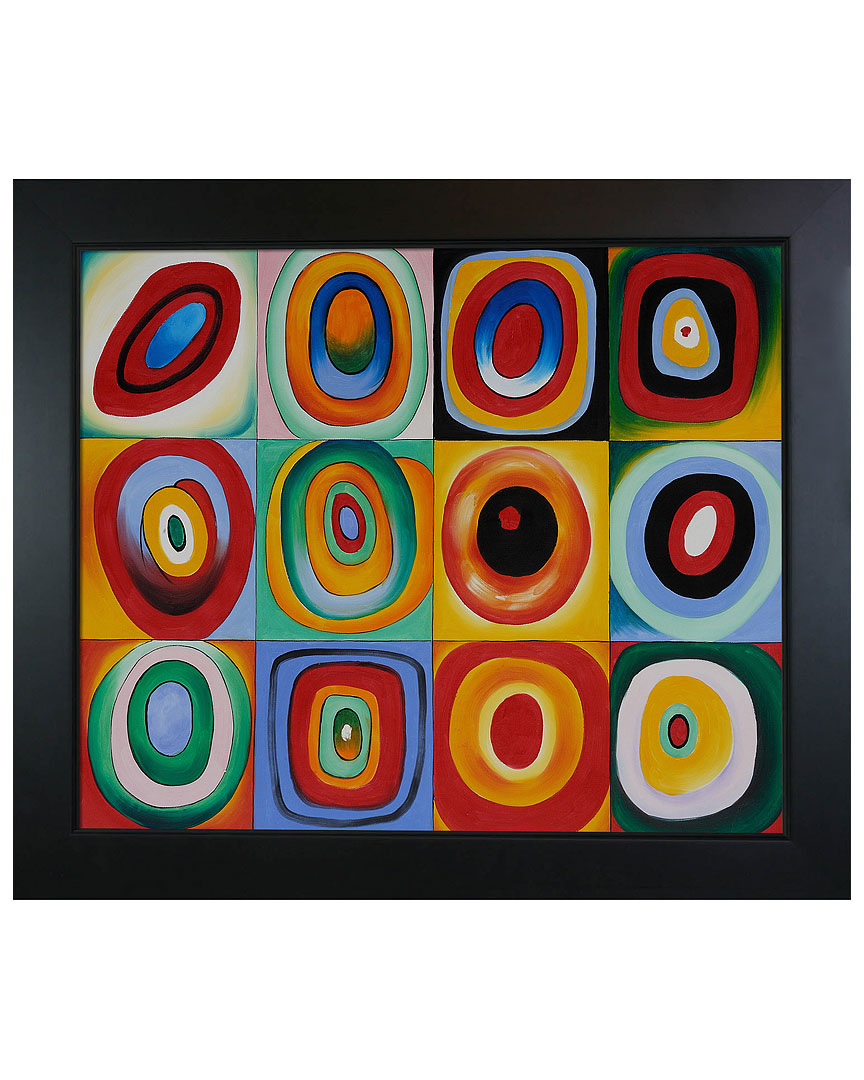 Museum Masters Hand-painted  Farbstudie Quadrate By Wassily Kandinsky In Beige