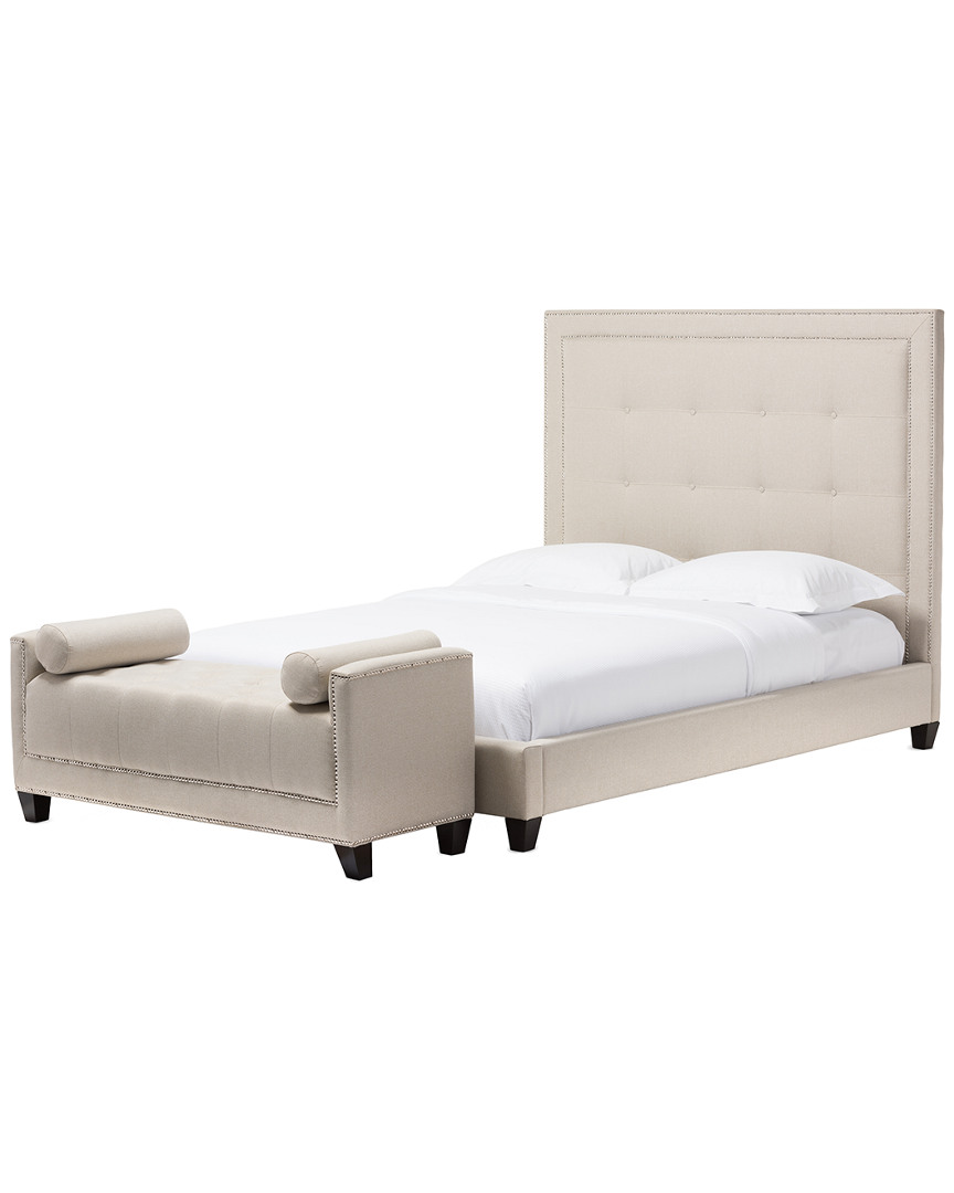 Baxton Studio Hirst Queen Platform Bed