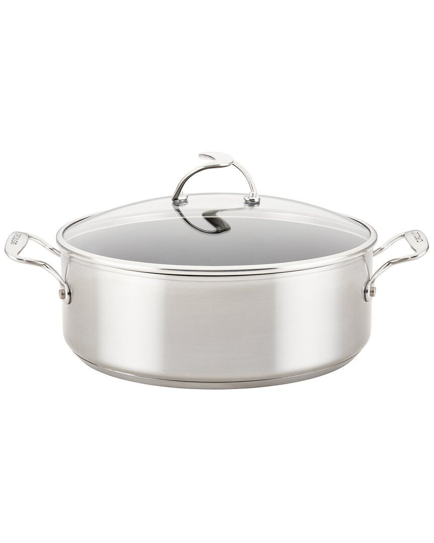 Circulon Stainless Steel 7.5qt Induction Stockpot With Lid In Silver