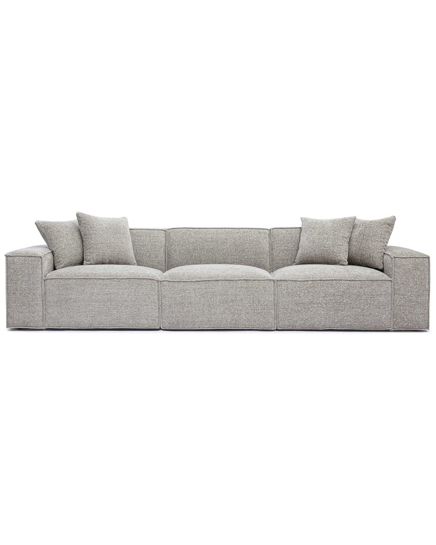 Tov Furniture Mindy Chenille Basketweave Modular Sofa