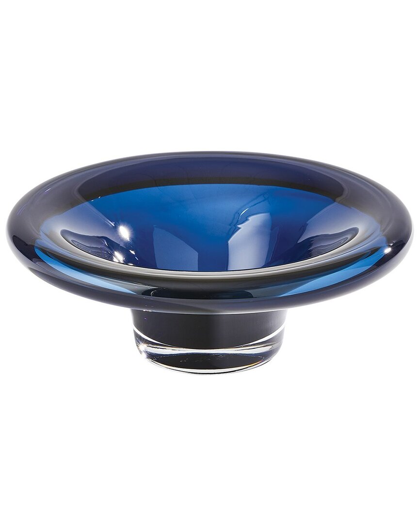 Global Views Small Tourneau Bowl In Blue
