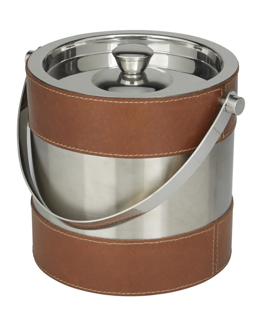 Peyton Lane Tan Leather Ice Bucket