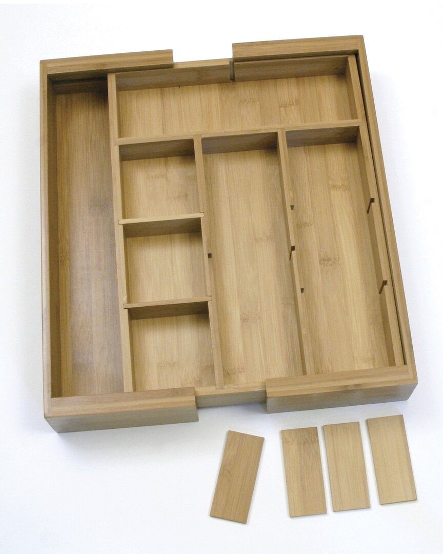 Lipper International Bamboo Expandable Organizer With Removable Dividers In Brown