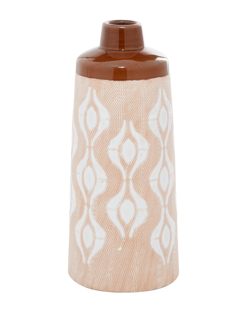 Peyton Lane Tan Porcelain Traditional Vase In Tan