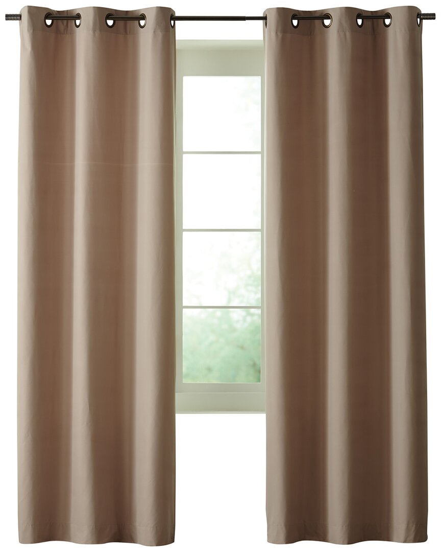 Thermalogic Prelude Grommet Insulated Solid Curtain Panel In Charcoal