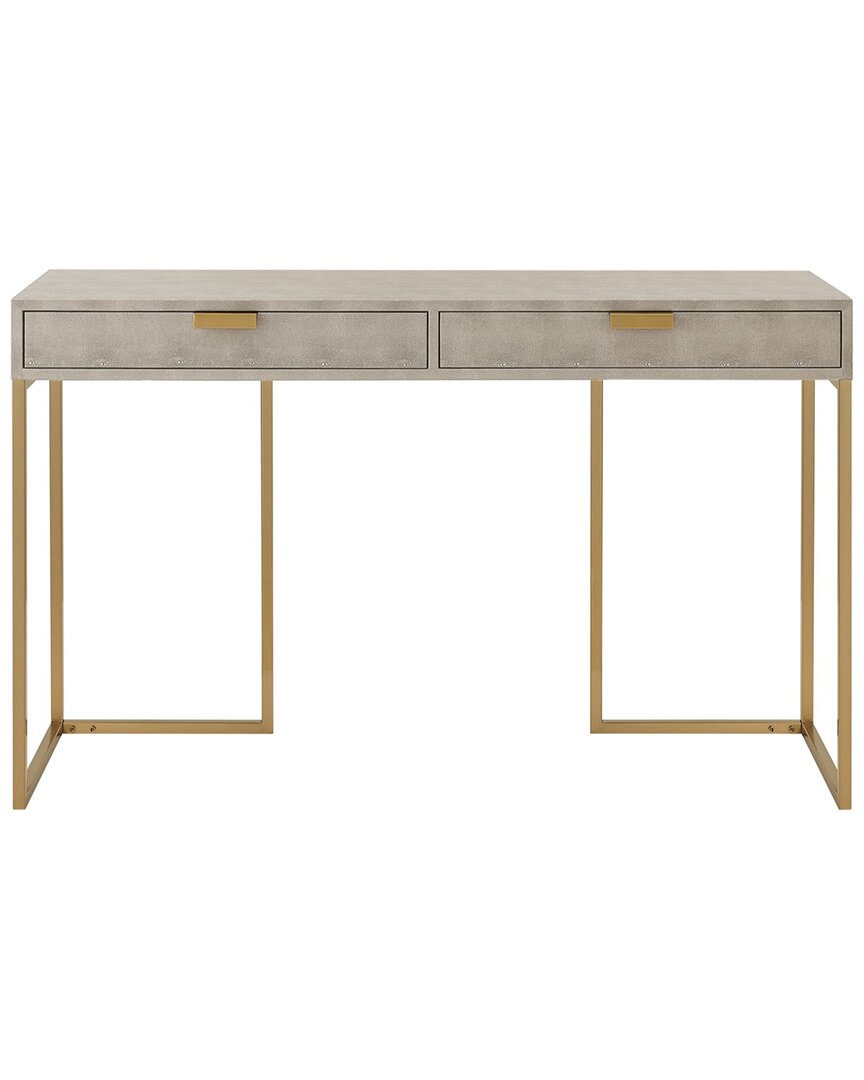 Shop Nicole Miller Isidro Cream/gold Console Table In White