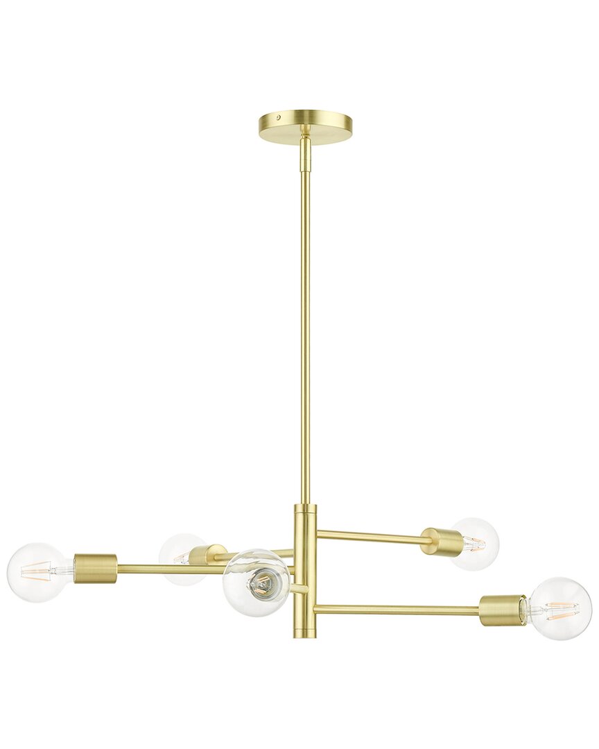 Livex Lighting Bannister Brass 5 Light Chandelier