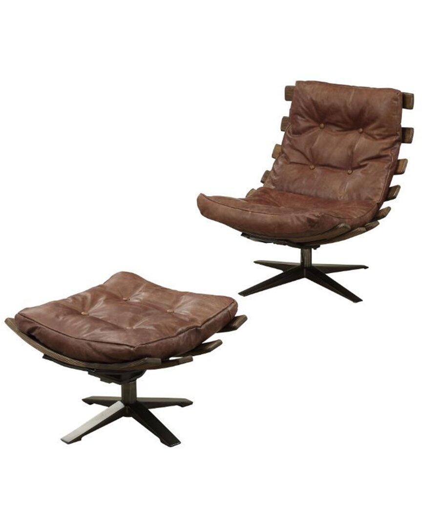 Acme Furniture 2pc Pack Chair & Ottoman