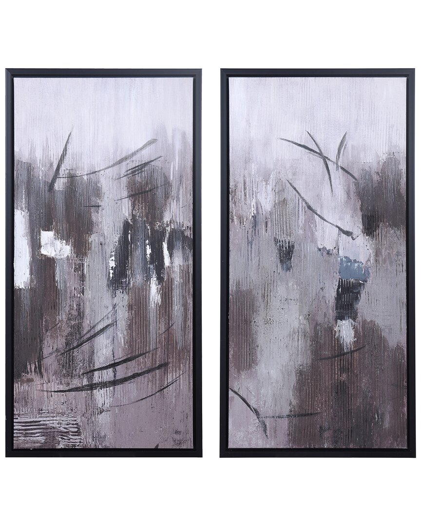 Stylecraft Set Of Two Hand Painted Art On Canvas