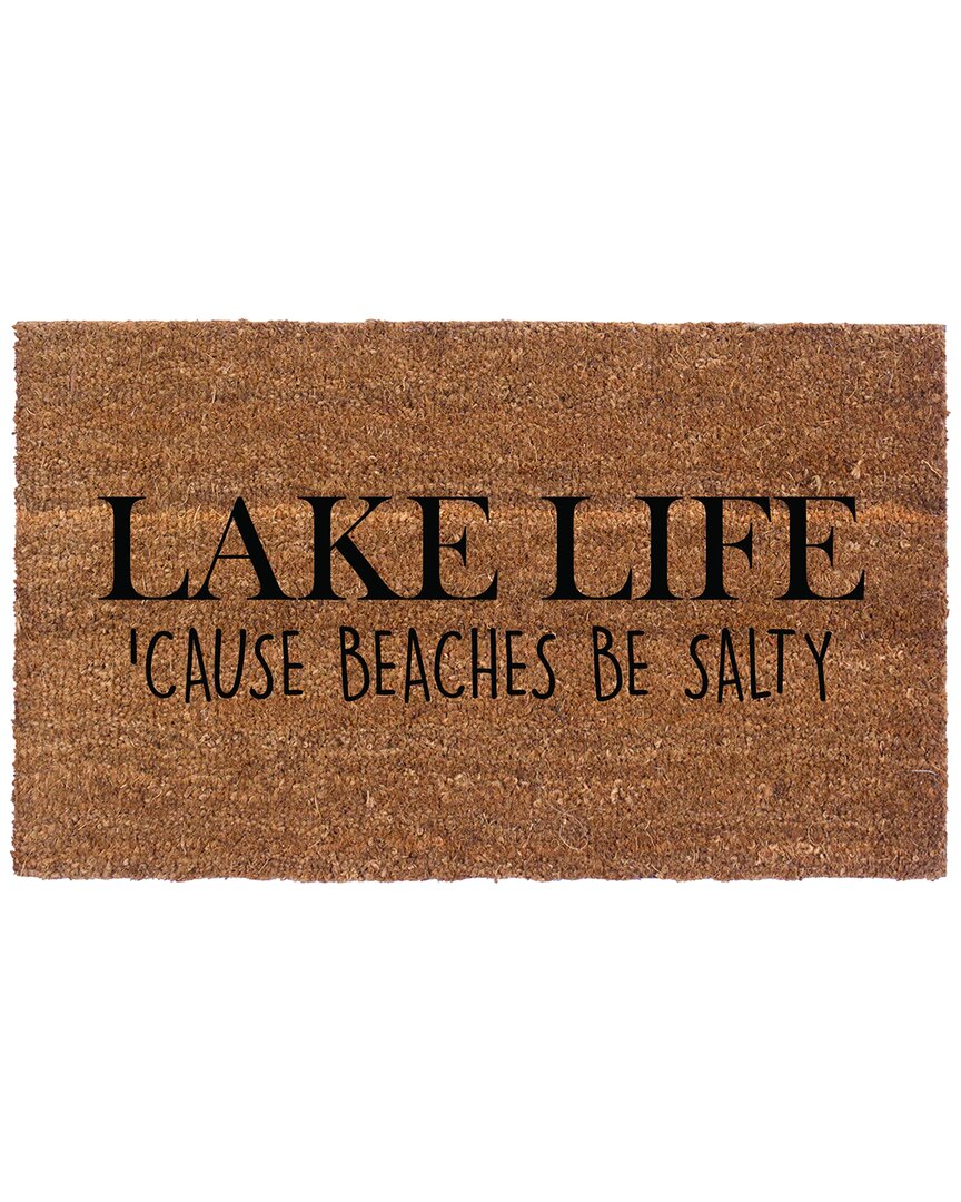 Coco Mats N More Lake Life Cause Beaches Be Salty Rug In Multicolor