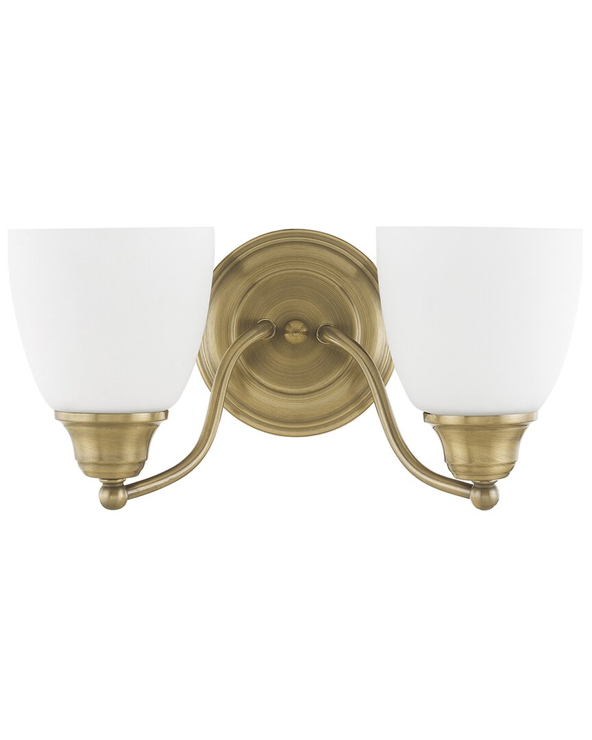 Livex Lighting Somerville 2-light Antique Brass Bath-light