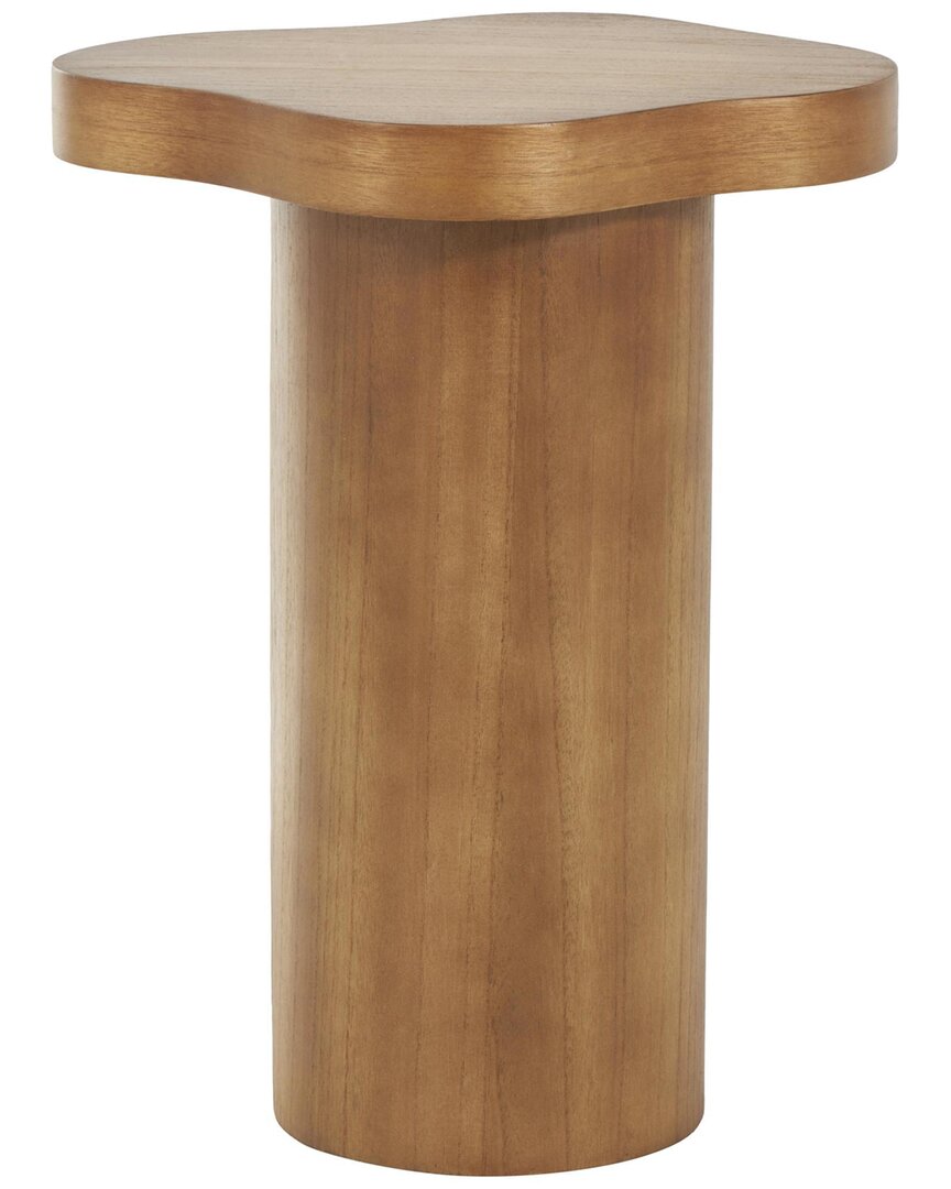 PEYTON LANE PEYTON LANE PEDESTAL ACCENT TABLE WITH ROUNDED SQUARE TOP 