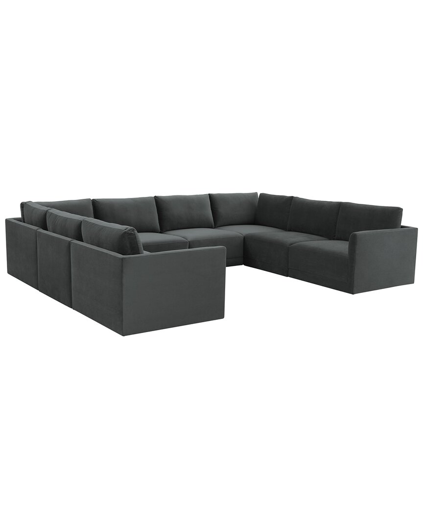 Tov Furniture Willow Large Modular U-sectional In Charcoal